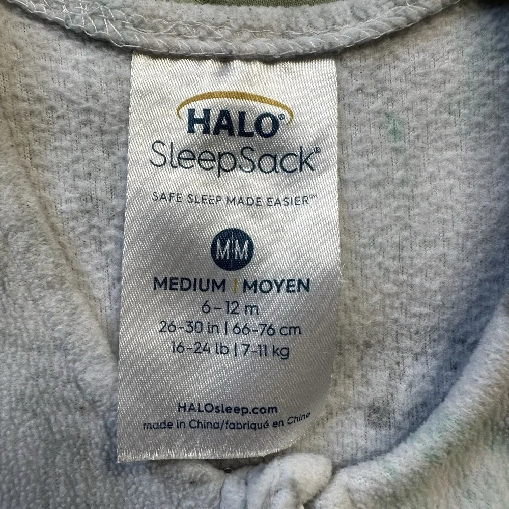 Halo Sleepsack Size Medium 6-12 Months Safari Animals Fleece Soft‎
